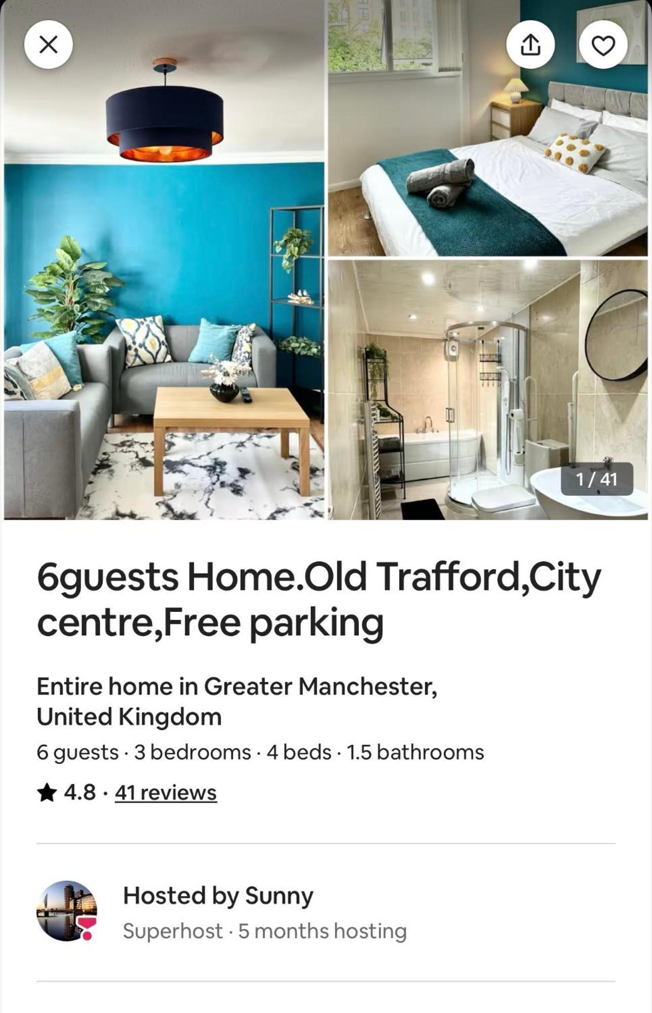 6 Guests House Old Trafford,Media City,City Centre, Free Parking Mánchester Exterior foto